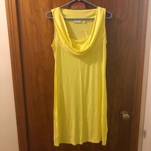 New York & Co. Yellow scoop-neck summer dress